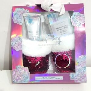 India & Purry Snow Sequin Slipper Set